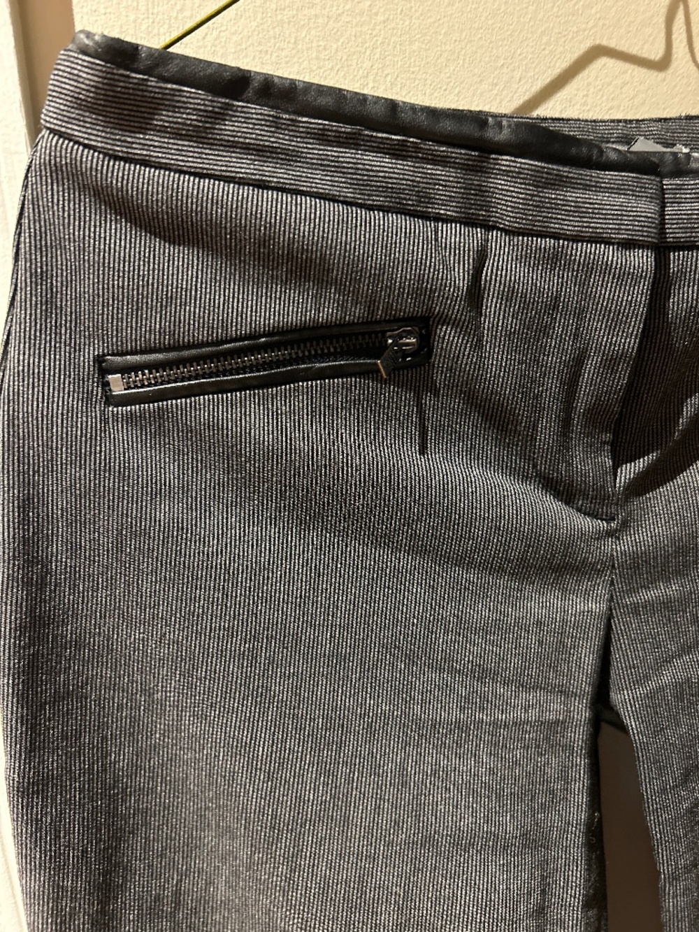 90s DKNY slim fit black and gray striped pants